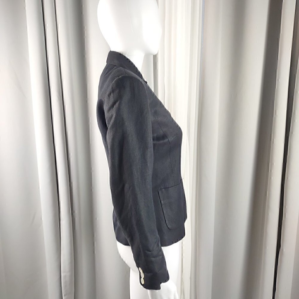 Liz Claiborne Petite Classics Three Button Black Blazer Size 2P - Picture 2 of 13